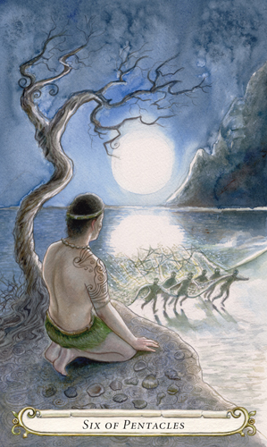 Six of Pentacles - The Fairy Tale Tarot by Lisa Hunt