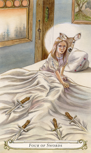 Four of Swords - The Fairy Tale Tarot by Lisa Hunt